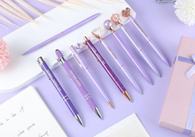 Load image into Gallery viewer, 9 Pcs Ballpoint engraved purple Pens
