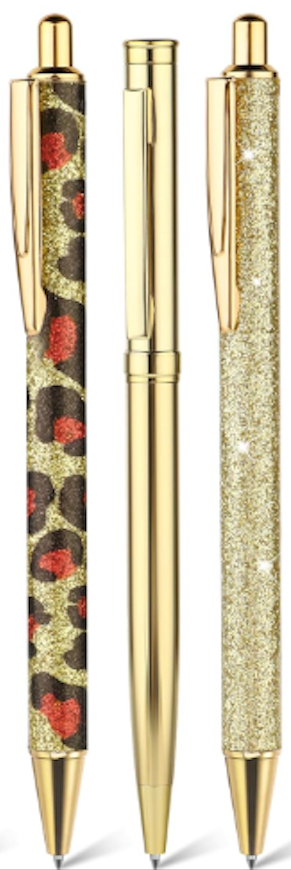 Set of 3 ballpoint Gold Pens