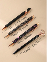 Load image into Gallery viewer, Set of 4 Ballpoint Pens Kit, Metal Crystal Diamond Pen
