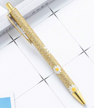 Load image into Gallery viewer, Glitter Rose decorated Ballpoint Pen
