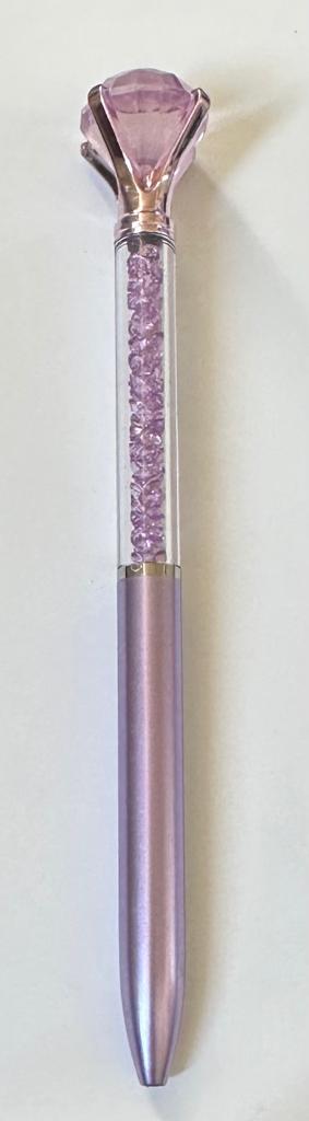 Metalic diamond top pen