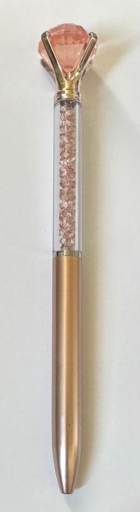 Metalic diamond top pen