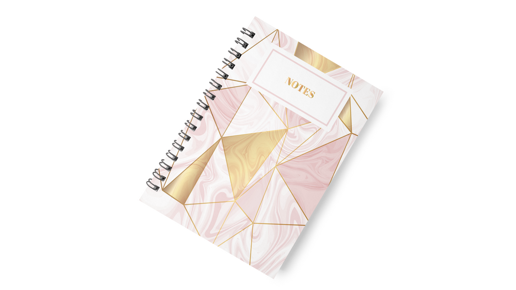 Light Pink Geometric Notebook