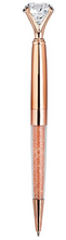 Load image into Gallery viewer, Rose Gold Crystal Diamond top pen
