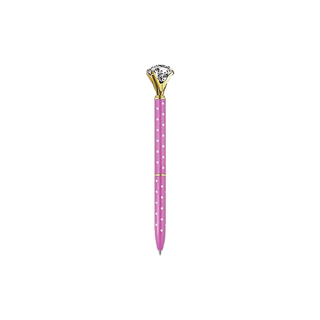 Dotted Purple/Gold Diamond Pen